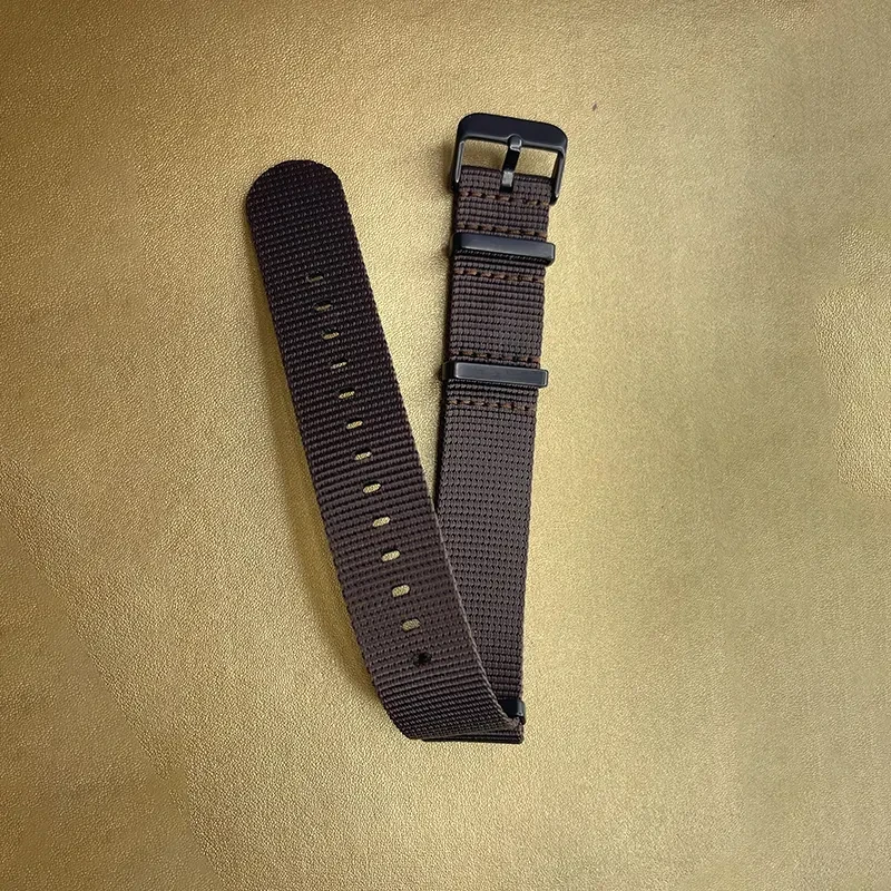 Nylon 22mm Dark Brown Premium Quality Watch Strap